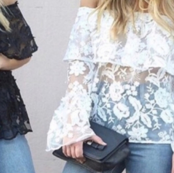 Lace Off Shoulder Top - Picture 5 of 7